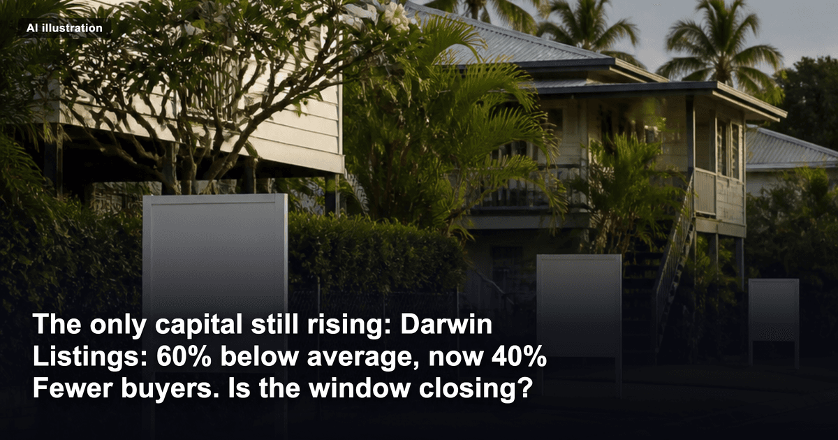 Darwin is the only capital where house prices still rise. So why are owners listing?